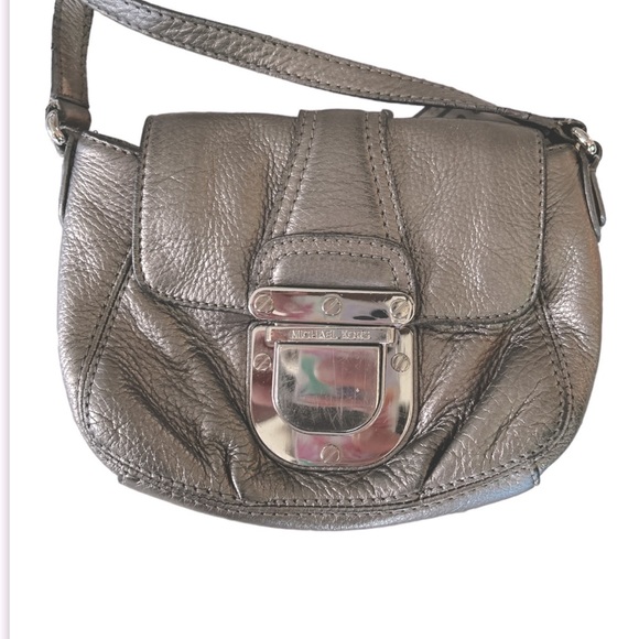 Michael Kors Brigette Pebbled Leather Mini Crossbody, Metallic Gold - Picture 4 of 9